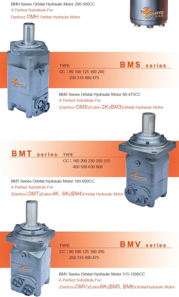 Bmm/Omm Bmr/OMR BMP/Omp Bmh/Omh BMS/Oms Bmt/Omt Bmv/Omv Radial Piston Drive Wheel Oil Orbital Mini Hydraulic Motor with Eaton Sauer Danfoss Poclain Intermot