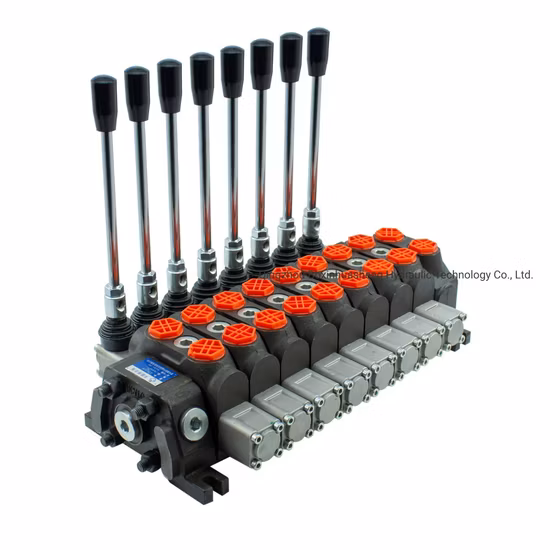 8 Spools Hydraulic Parts High Pressure Hydraulic Distributor Joystick Manual Control Valve for Sale