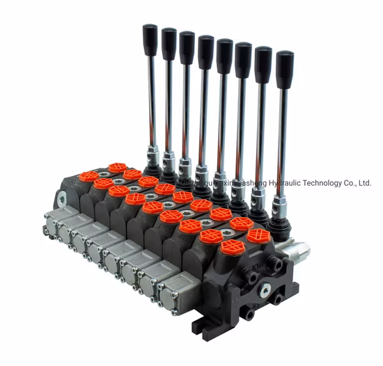 8 Spools Hydraulic Parts High Pressure Hydraulic Distributor Joystick Manual Control Valve for Sale